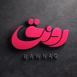 rawnaq arabic calligraphy logo design elegant modern arabic brand logo template